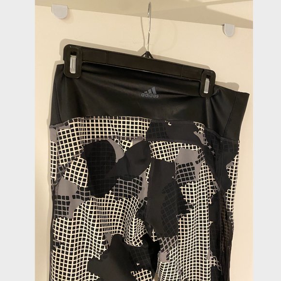 Adidas x Stella McCartney Black & White Tights L - Picture 3 of 6